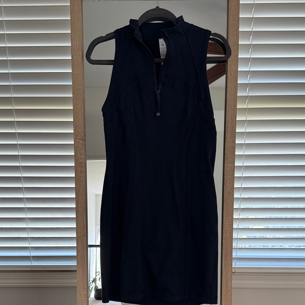 Lululemon Athletica Navy Zip-Front Mini Dress